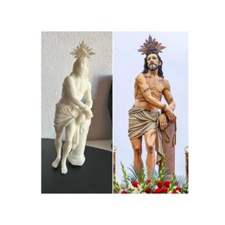 Cristo Amarrado Columna de Bullas -Resina 15cm