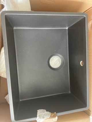 Fregadero bajo encimera negro 54,5x43,5x22