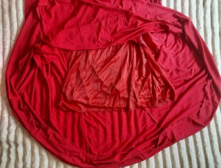 Vestido de noche rojo escotado S