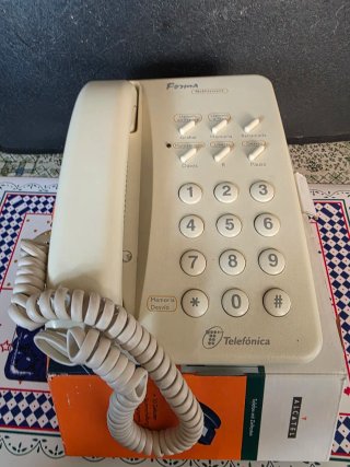 Teléfono Forma Multiservicio Vintage Beige