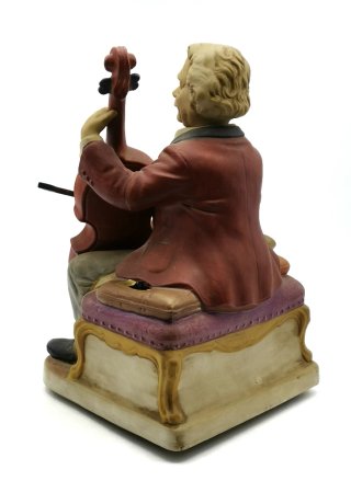 Figura musical de porcelana con movimiento, 70's