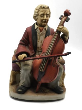 Figura musical de porcelana con movimiento, 70's