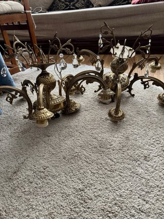 Lámparas de Bronce Estilo Antiguo (Pareja)