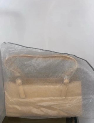 Borsa vintage vera pelle beige