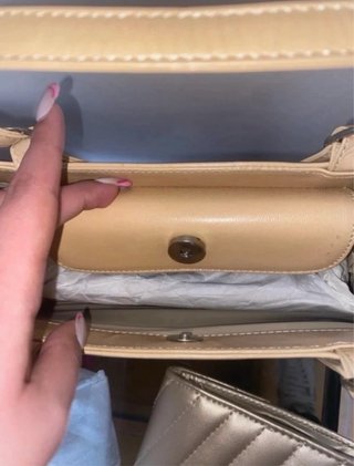 Borsa vintage vera pelle beige