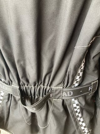 Chaqueta Moto Cordura XL Vintage Negra Roja
