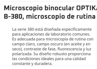 Microscopio biologico Optika b-380 series