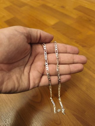 Cadena Figaro Plata Laminada