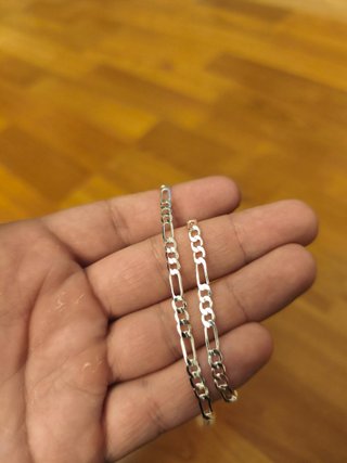 Cadena Figaro Plata Laminada
