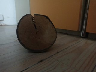 Porta lápices de madera rústica