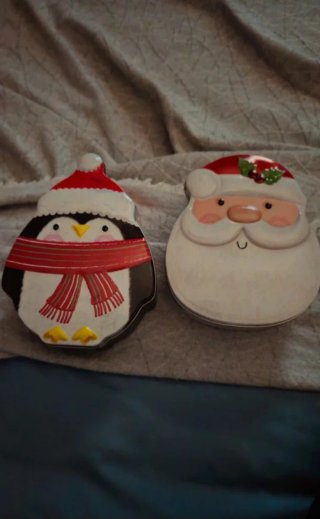 Cajitas Navideñas Pingüino y Papá Noel.