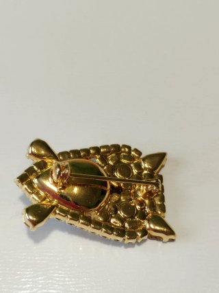 Broche pequeño cristal marrón búho.