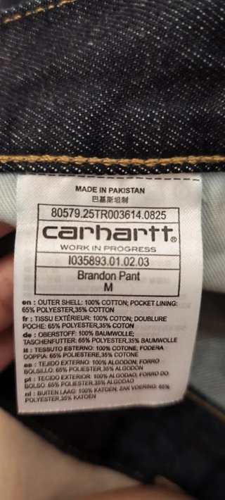 Carhartt WIP Brandon Pant Talla M Azul Indigo