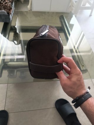 Beauty case Hugo Boss uomo marrone