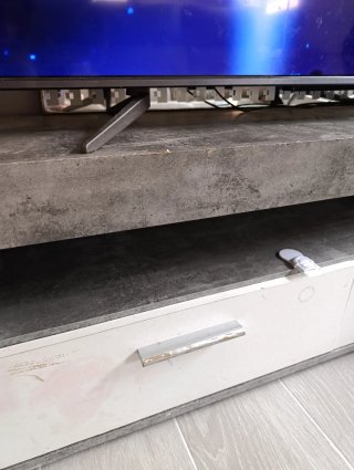 Conjunto Muebles Comedor blanco y gris