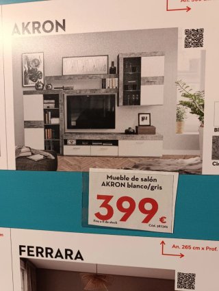 Conjunto Muebles Comedor blanco y gris