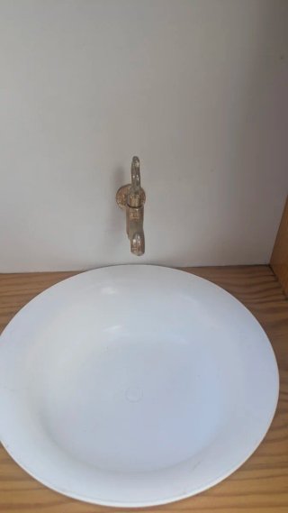 Cocinita azul y madera