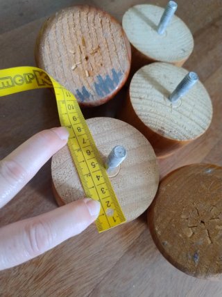 Patas de madera para muebles (5 unidades)