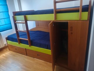 DORMITORIO LITERA TREN MADERA MACIZA