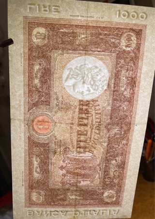 1000 Lire 1943 Barbetti M Testina banconota italia