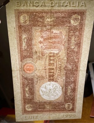 1000 Lire 1943 Barbetti M Testina banconota italia