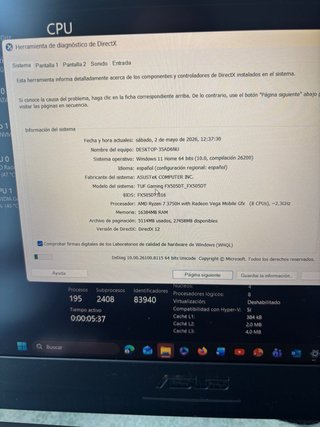 Portátil Gaming ASUS TUF Gaming