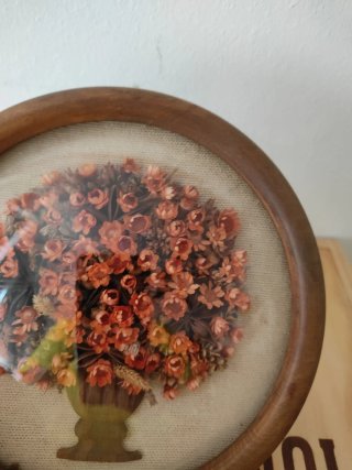 Cuadro vintage flores secas