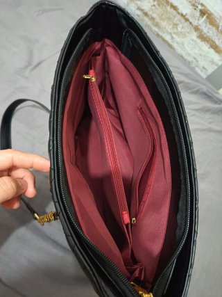 Bolso Tote Acolchado Negro VSL