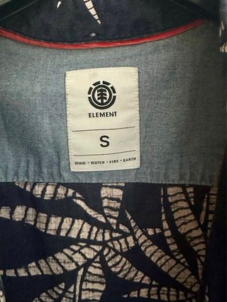 Camicia Element Uomo Cotone Blu Tg S