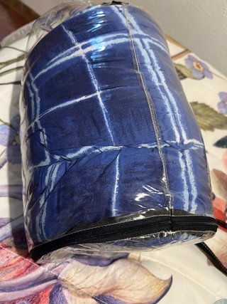 Saco nórdico azul con estampado de cuadros
