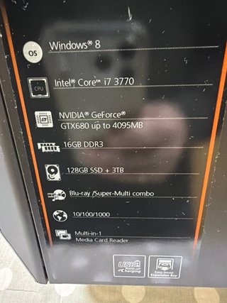 Ordenador Acer Predator G 3620 sin disco duro