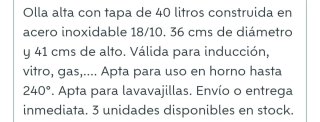 Olla Inox Profesional 40L