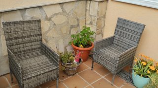 Conjunto terraza ratán 2 sillones y mesas