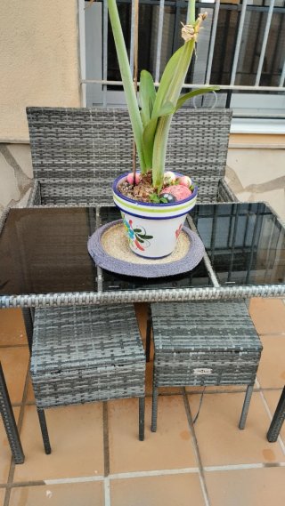 Conjunto terraza ratán 2 sillones y mesas