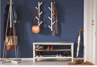Perchero TJUSIG IKEA Blanco Madera 78cm