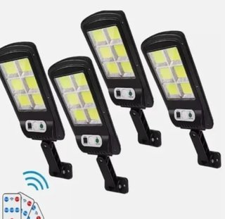 4 Faretti Solari LED con Sensore e Telecomandi