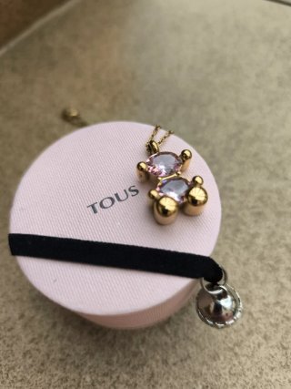 Colgante Oso Tous Rosa y Dorado