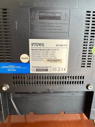 TV LED 32 Inves Modelo LED-3218 T2