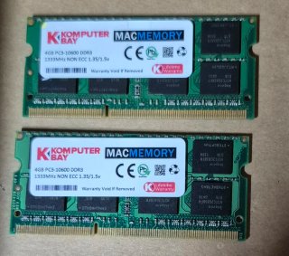2x Komputer Bay 4GB DDR3 1333MHz Módulos RAM