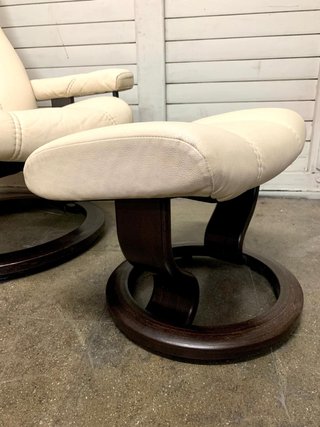 Sillón Stressless Consul Beige Cuero.