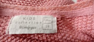 Chaqueta de punto rosa para niña 7 / 8 años
