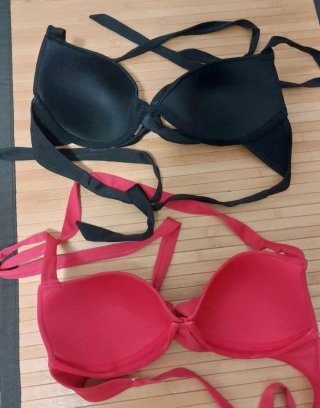 2 Bikini Terranova Taglia L Nero Rosso