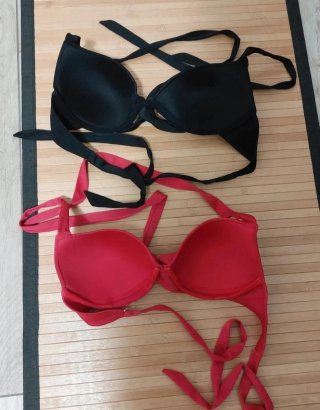 2 Bikini Terranova Taglia L Nero Rosso