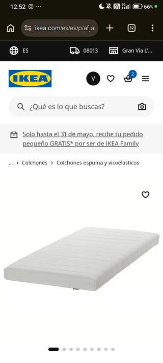 Cama alta IKEA VITVAL nueva en caja / colchón nuev