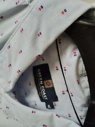 Camisa GREEN COAST azul con estampado