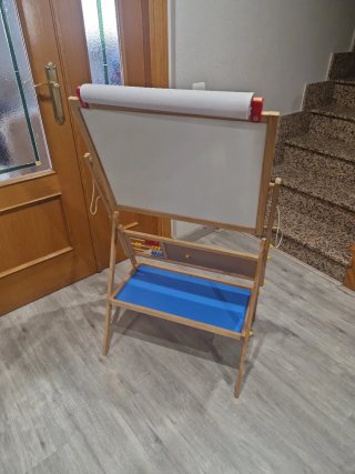 Pizarra infantil de madera doble cara