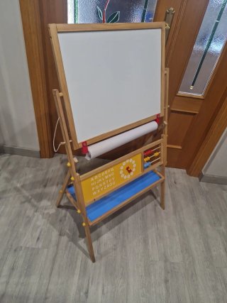 Pizarra infantil de madera doble cara