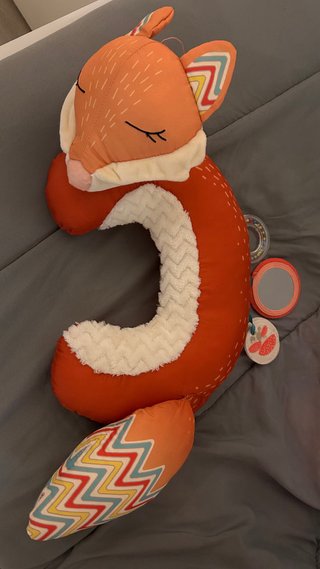 Peluche Zorro Bebé Cuna Sonajero Espejo