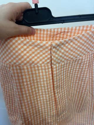 Conjunto T.S Naranja Cuadros