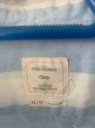 Camisa de rayas Gap azul y blanco Talla XS